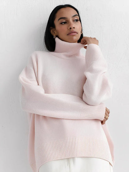 Stylischer Damen Rollkragenpullover Warm