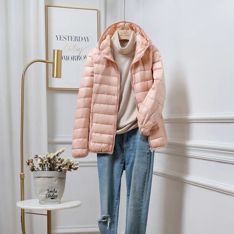 Damen Winterparka Warm Kapuze Reißverschluss - IdealeKleiden