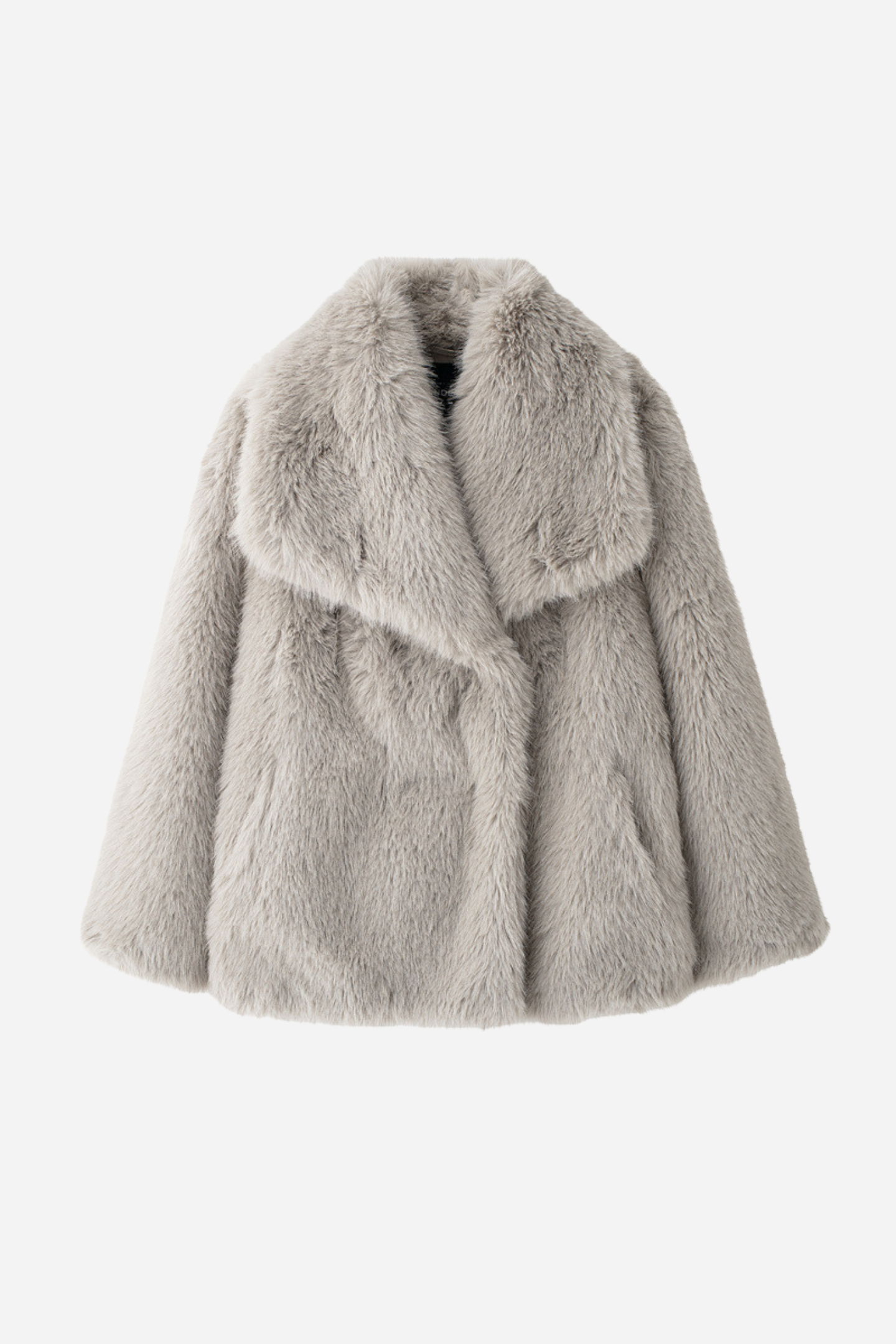 Stylische Faux-Fur-Jacke Schalkragen