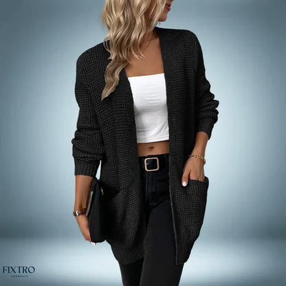 Casual Cardigan Mittellang Bequem