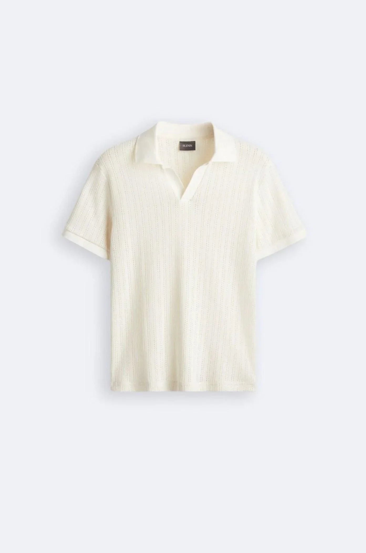 Herren Strickpolohemd Elegantes Design - IdealeKleiden