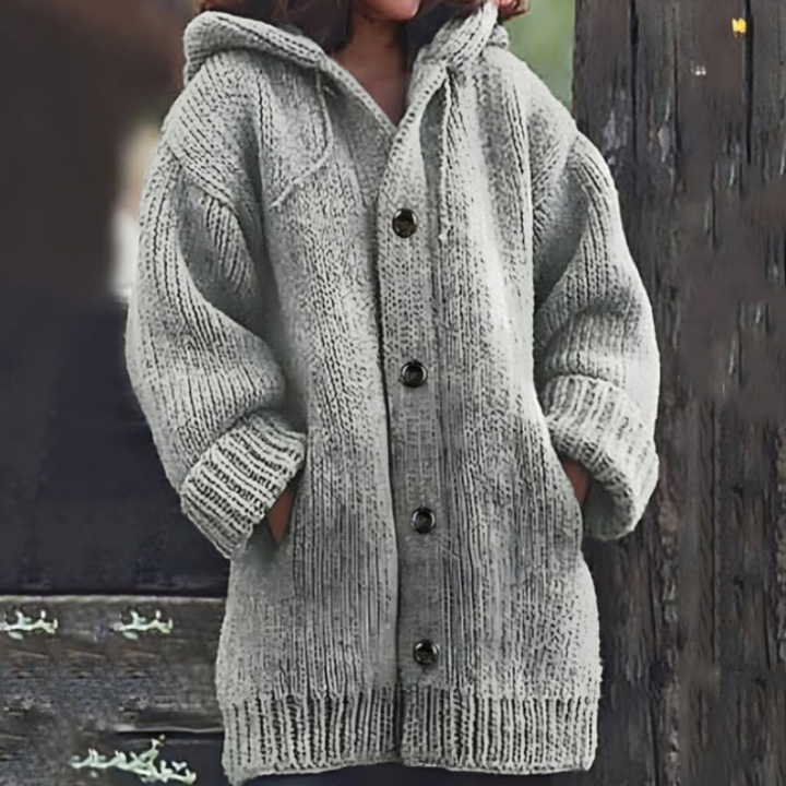 Oversized Strickjacke Warm Kapuze