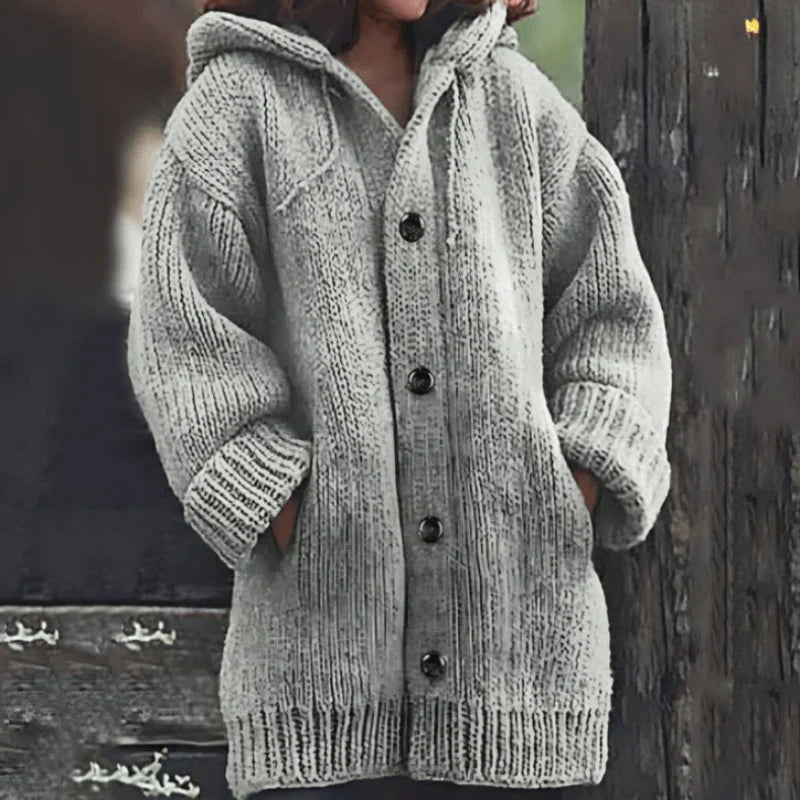 Damen Strickcardigan Weich Warm