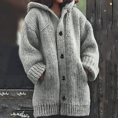 Damen Strickcardigan Weich Warm