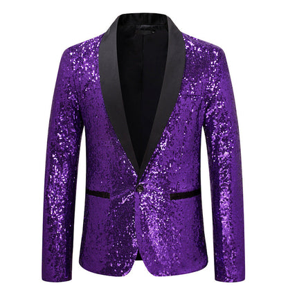 Eleganter Pailletten Blazer Herren Abendgarderobe
