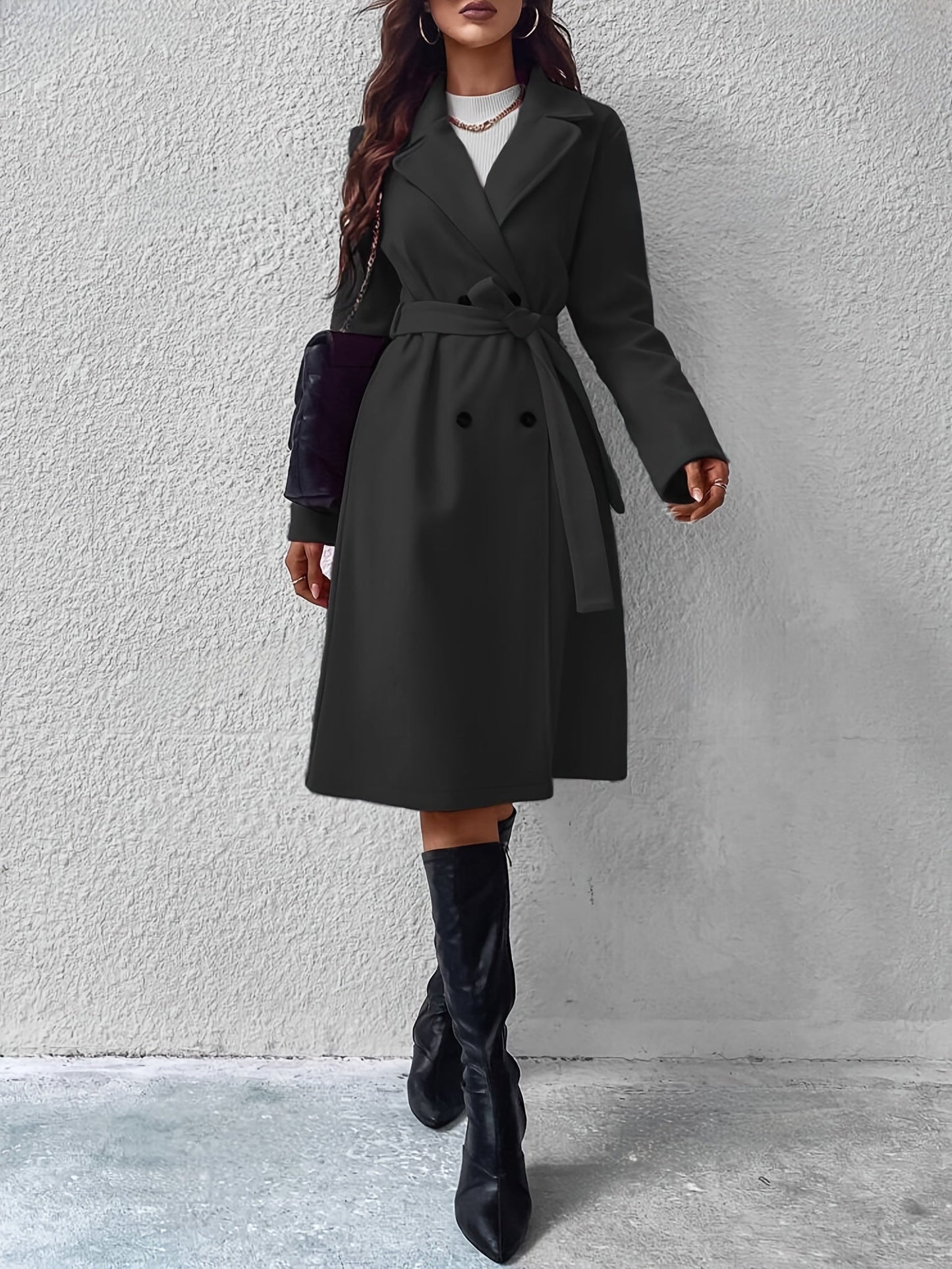 Eleganter Trenchcoat Damen Mantel Slim Fit