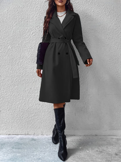 Eleganter Trenchcoat Damen Mantel Slim Fit