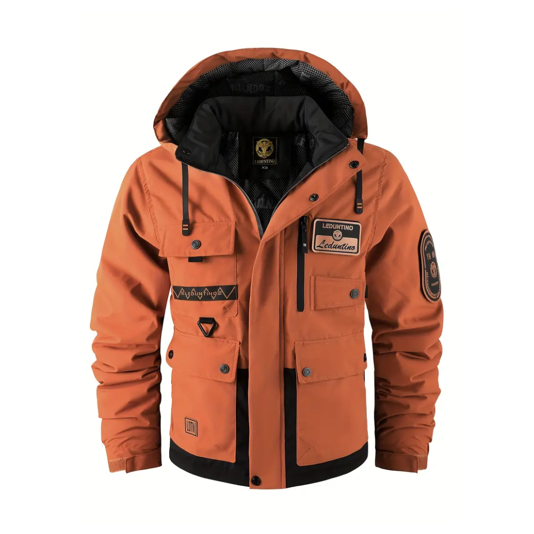 Herren Outdoor-Jacke Warm Isoliert mit Abnehmbarer Kapuze