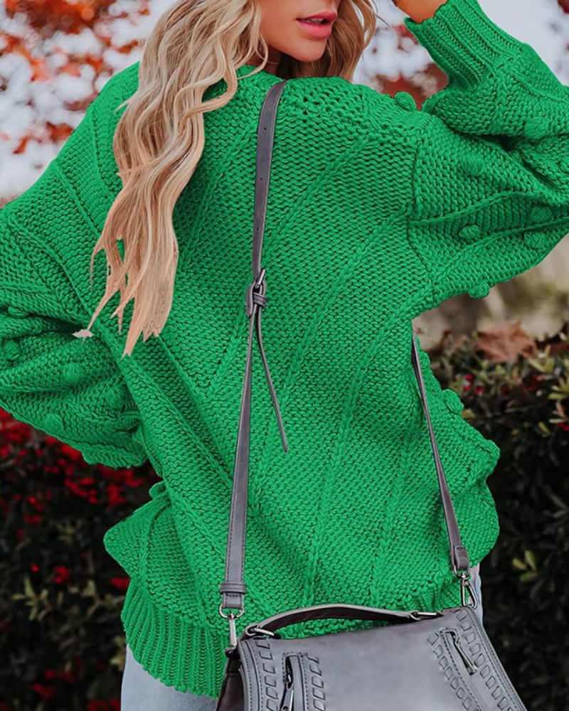 Bequemer Strickpullover Lässig Stil - IdealeKleiden
