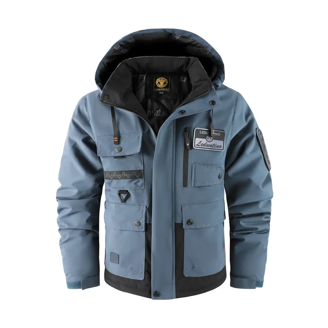 Herren Outdoor-Jacke Warm Isoliert mit Abnehmbarer Kapuze