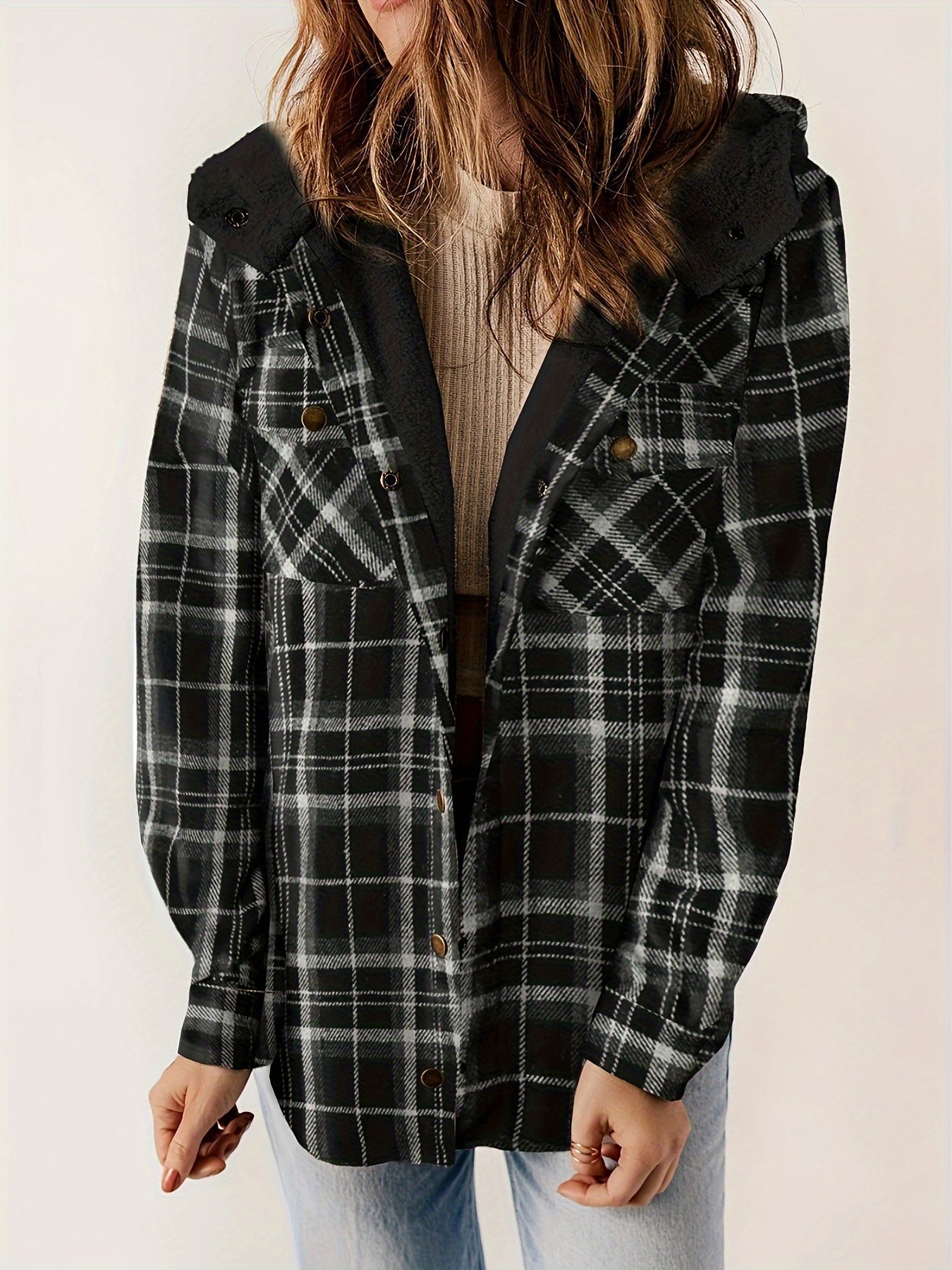 Weiche Winterjacke Samtfutter Kapuze