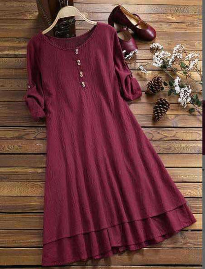 Damen Sommerkleid Lässig Dekorativ Blumenmuster