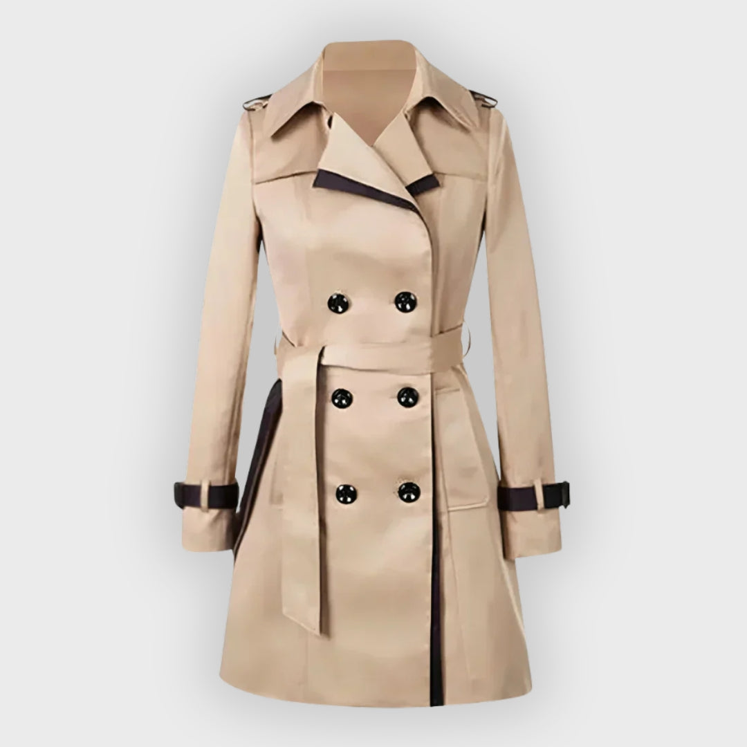 Lange Damenmantel Elegant Trenchcoat - IdealeKleiden