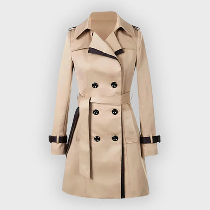 Lange Damenmantel Elegant Trenchcoat - IdealeKleiden