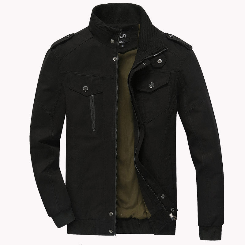 Herren Militärjacke Baumwolle Outdoor Stil