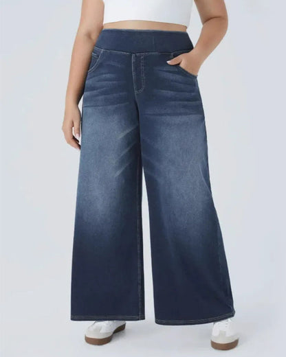 Hohe Taille Jeans Bequem Relaxed Fit