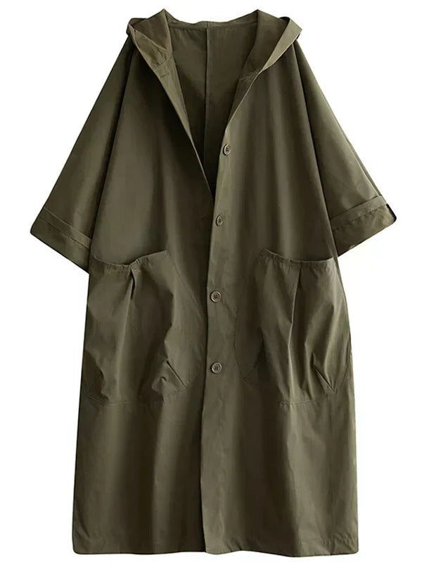 Wintermantel Lang Damon Kapuze Taschen
