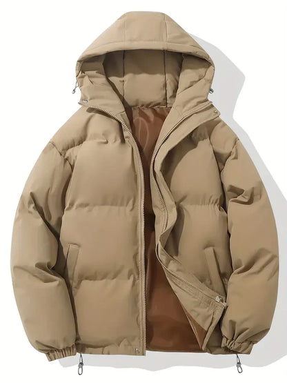 Herren Parka Weich Kapuze Zeitlos
