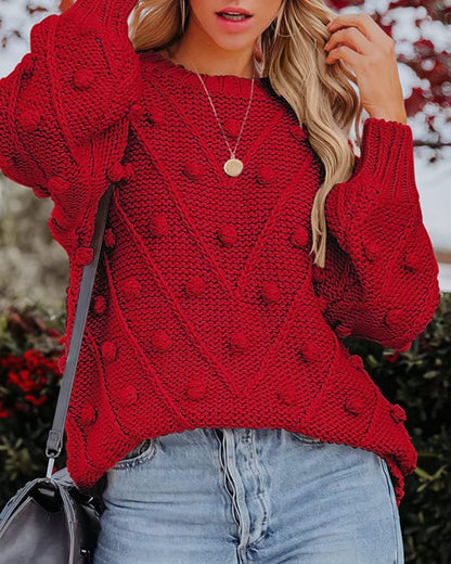 Bequemer Strickpullover Lässig Stil