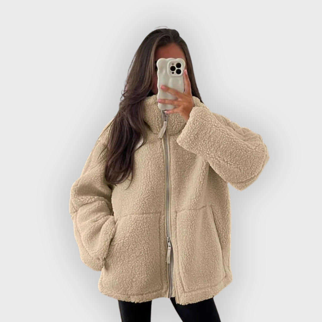 Übergrößte Fleecejacke Warm und Bequem