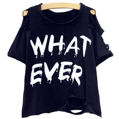 Damen Oversized T-Shirt Großzügig Cut-Out Ärmel Modern
