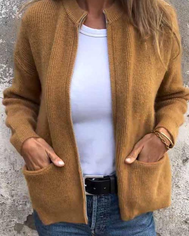 Bequemer Strickpullover aus Baumwolle