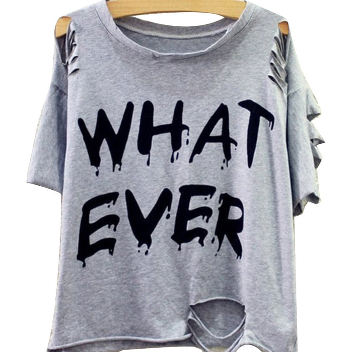 Damen Oversized T-Shirt Großzügig Cut-Out Ärmel Modern