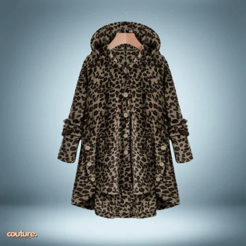 Kuschelige Teddyjacke Mit Knöpfen Und Kapuze