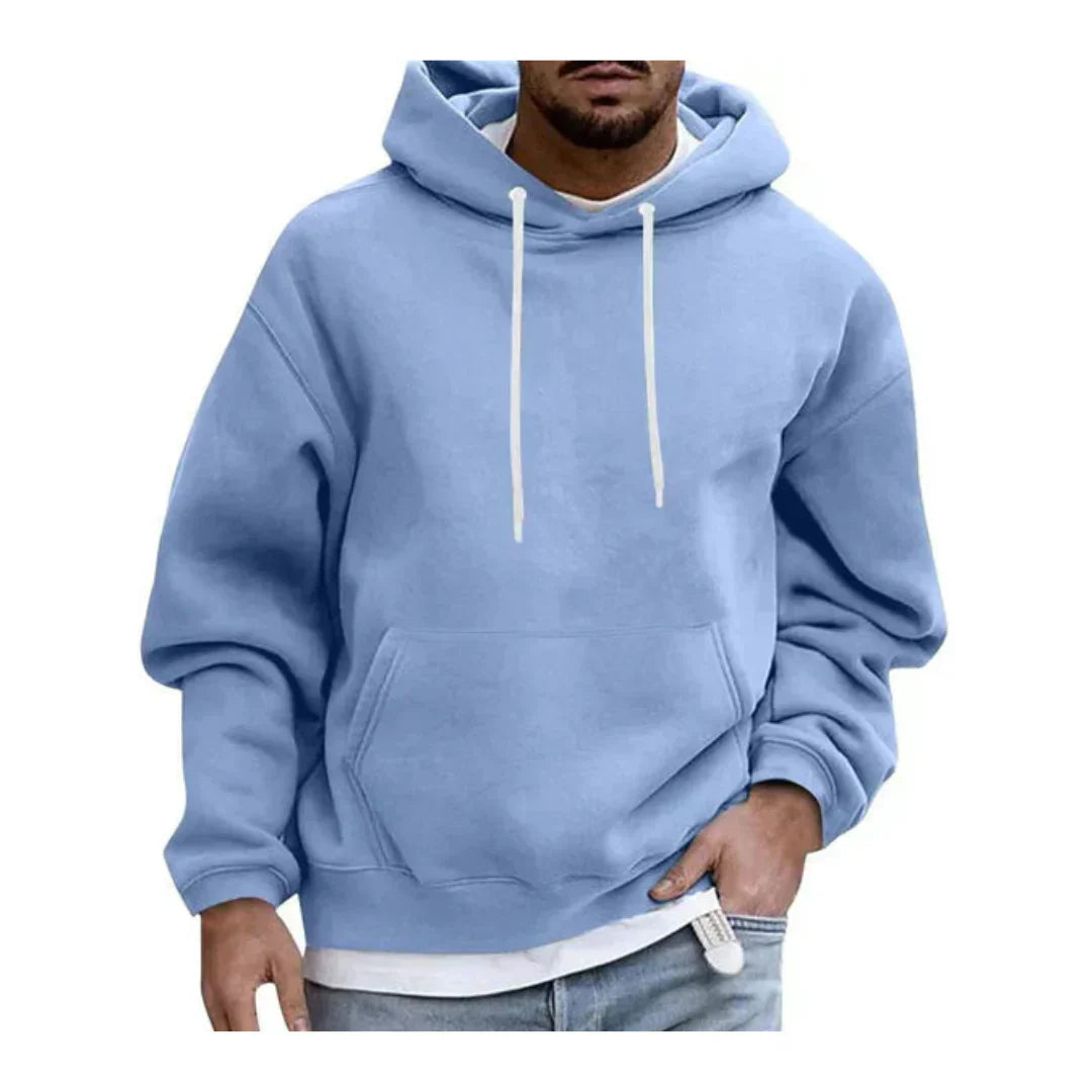 Herren Hoodie Kapuze Känguro Tasche Sportlich - IdealeKleiden