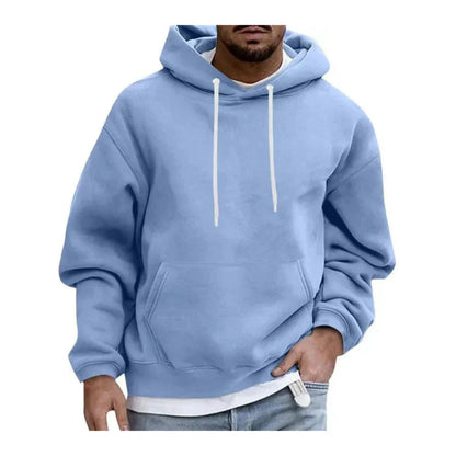 Herren Hoodie Kapuze Känguro Tasche Sportlich - IdealeKleiden
