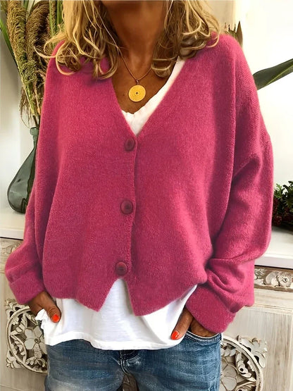Damen Strickjacke Bequem Warm