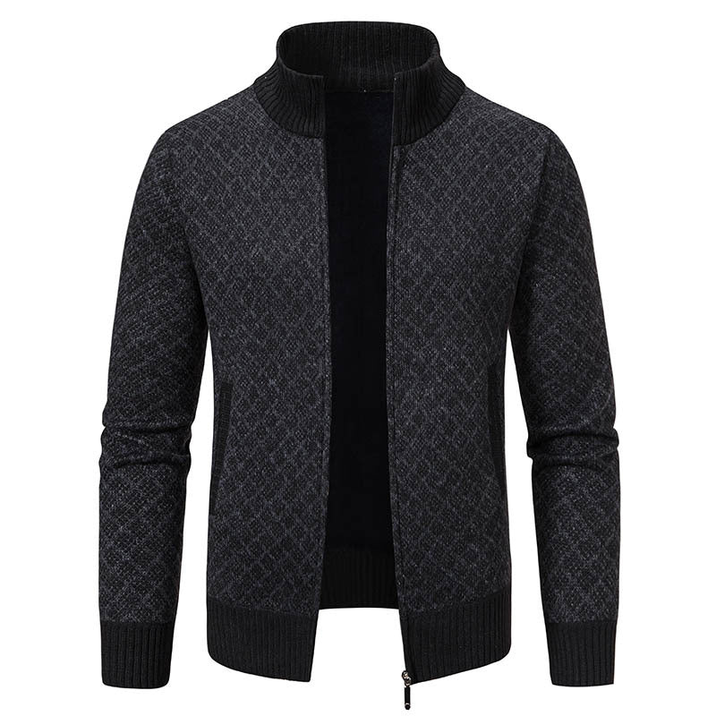 Karierte Herrenjacke Modern Hoher Kragen