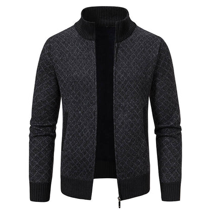 Karierte Herrenjacke Modern Hoher Kragen