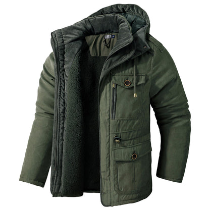 Herren Winterjacke Kapuzenparka Warm