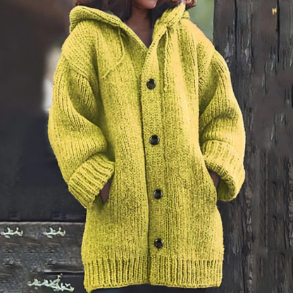 Oversized Strickjacke Warm Kapuze