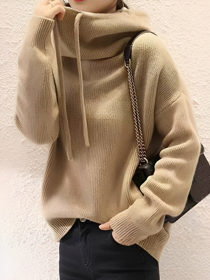 Damen Woll-Hoodie Weich und Warm - IdealeKleiden