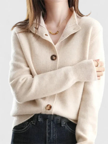 Strickcardigan Damen Modern Knöpfe