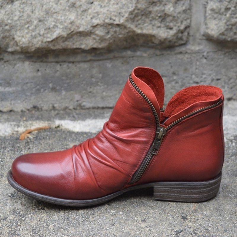 Lederstiefel Damen Hoch Reißverschluss