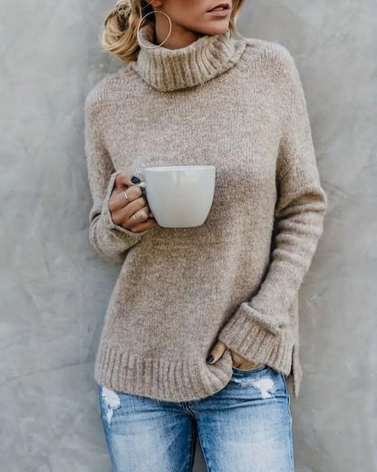 Stylische Frauenpullover | Langärmlige Turtleneck Sweater