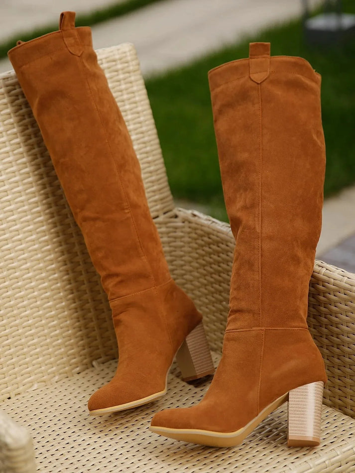 Kniehohe Damenstiefel Warm Winterstil - IdealeKleiden