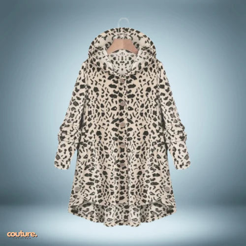 Kuschelige Teddyjacke Mit Knöpfen Und Kapuze