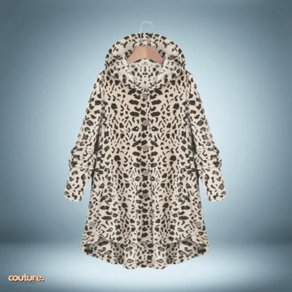 Kuschelige Teddyjacke Mit Knöpfen Und Kapuze