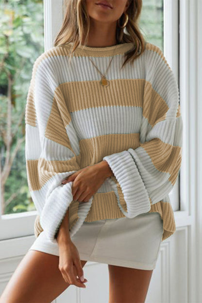 Modischer Streifen Pullover Frauen