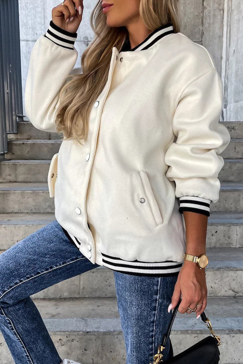 Moderne Streetwear Jacke Farbblock Kontrast