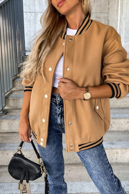 Moderne Streetwear Jacke Farbblock Kontrast