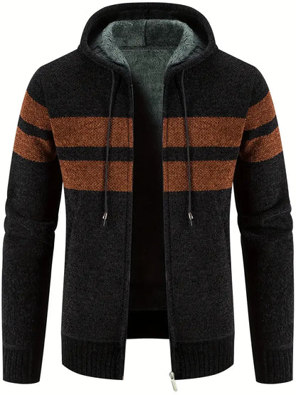 Herren Fleecejacke Bunt Blockfarben