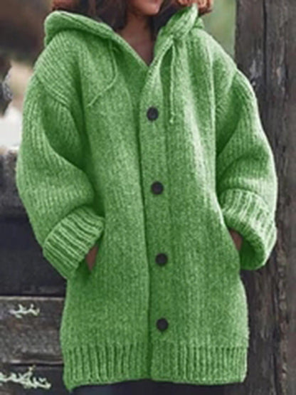 Oversized Strickjacke Warm Kapuze