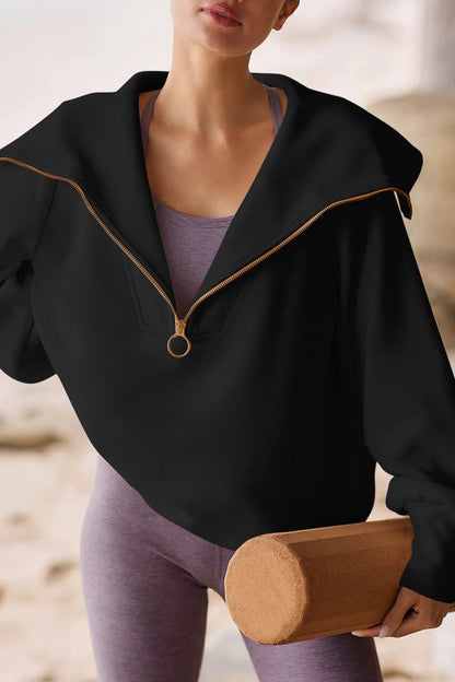 Elegante Damenpullover Umlegekragen Modern