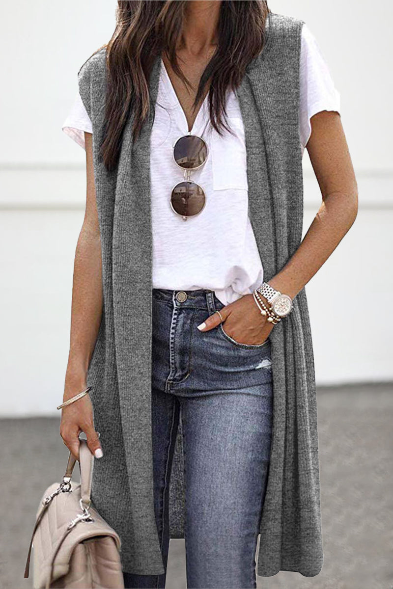 Stilvolle Winterstrickjacke Bequem Klassisch