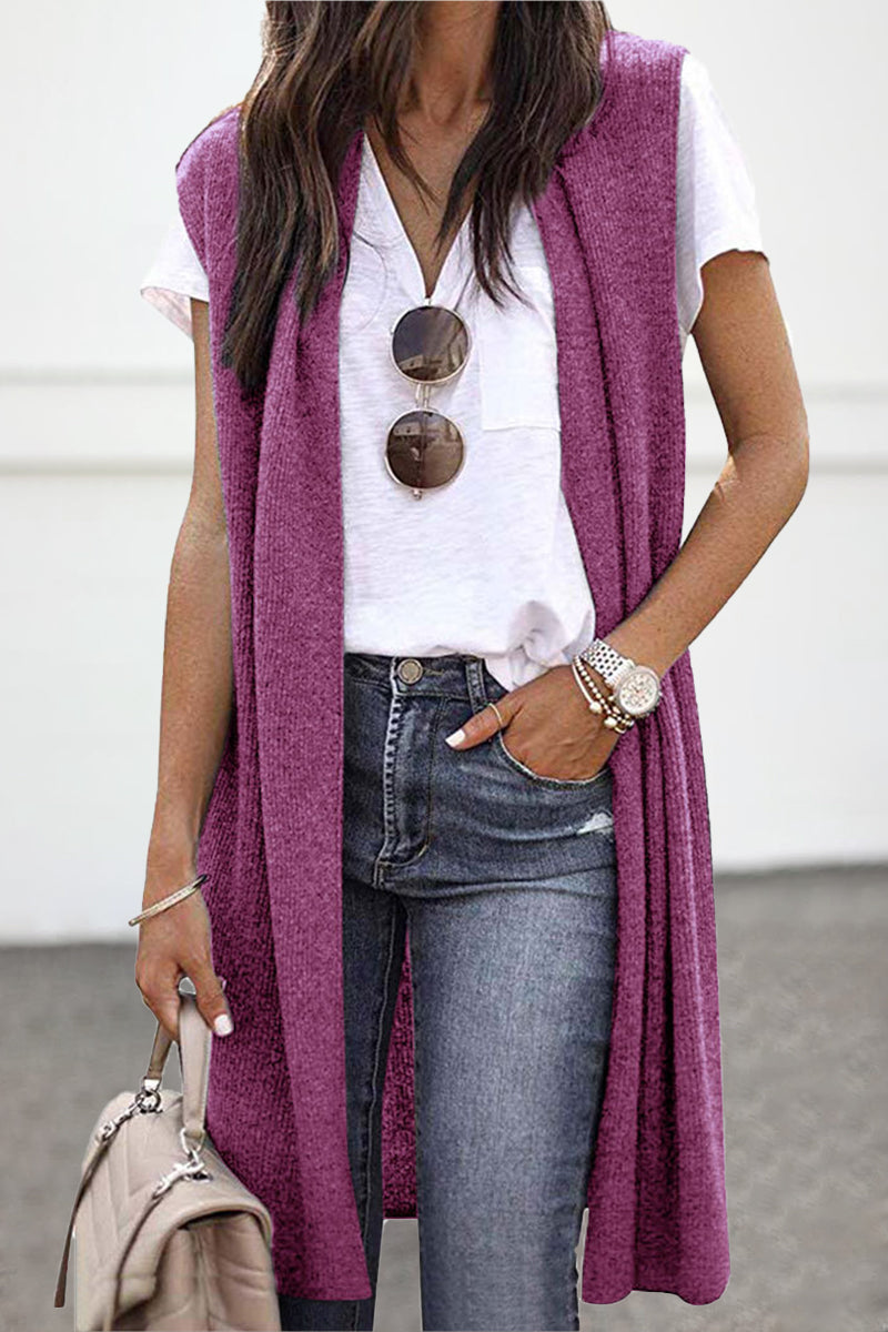 Stilvolle Winterstrickjacke Bequem Klassisch